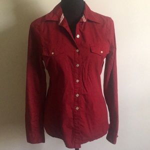 Converse Star red button down shirt. Small